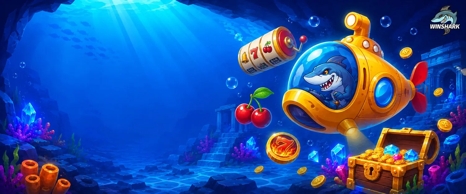 WinShark Spielautomaten mit Slot-Walze und U-Boot